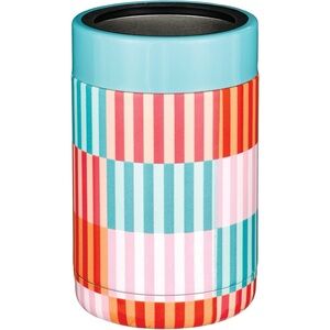 Destination Holiday Cabana Stripes Stainless Steel Summer Can Cooler